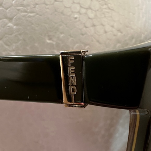 Fendi Olive Green Sunglasses with Gold Accent - Picture 3 of 10